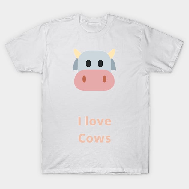 I love Cows - Cow T-Shirt by PsyCave